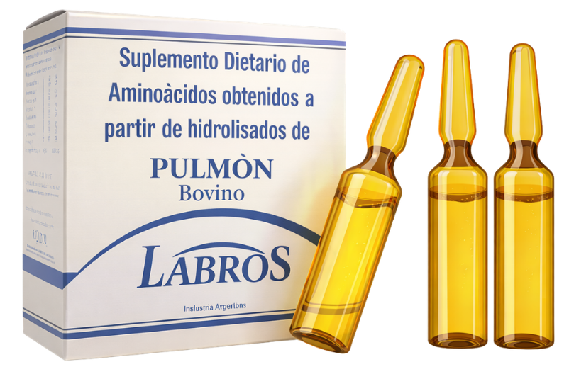 Aminoácidos líquidos de Pulmón Bovino